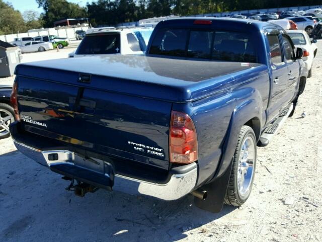 5TEKU72N75Z027279 - 2005 TOYOTA TACOMA DOU BLUE photo 4