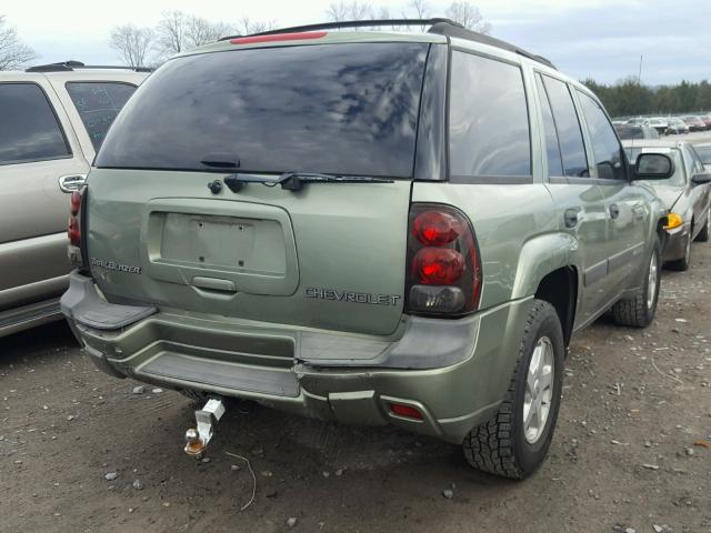 1GNDS13S632254780 - 2003 CHEVROLET TRAILBLAZE GREEN photo 4