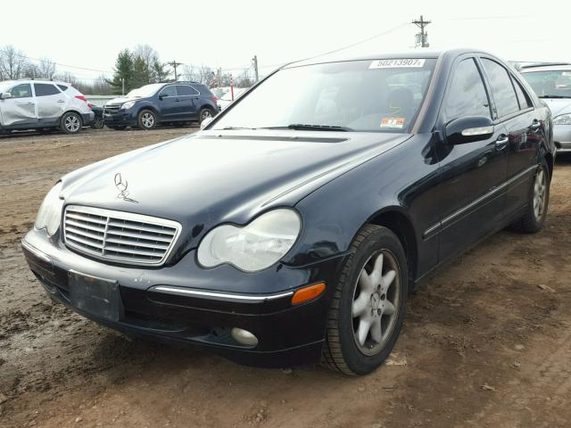 WDBRF84J94F482864 - 2004 MERCEDES-BENZ C 320 4MAT BLACK photo 2