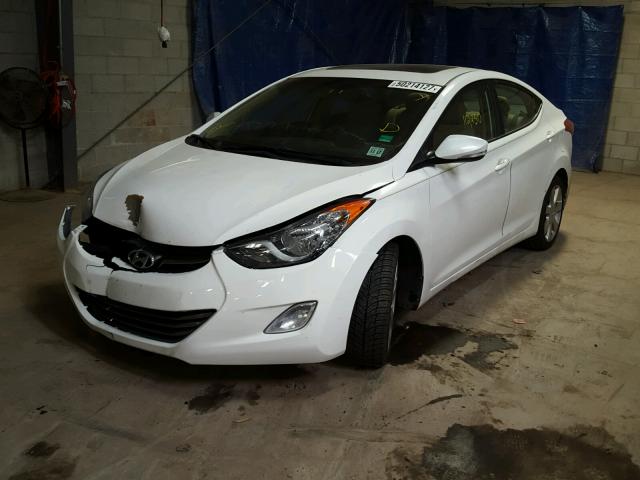 5NPDH4AE7DH234379 - 2013 HYUNDAI ELANTRA GL WHITE photo 2