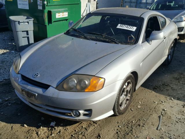 KMHHN65F13U022960 - 2003 HYUNDAI TIBURON GT SILVER photo 2