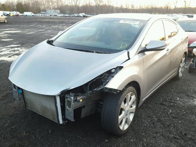 KMHDH4AE4CU197615 - 2012 HYUNDAI ELANTRA GL SILVER photo 2