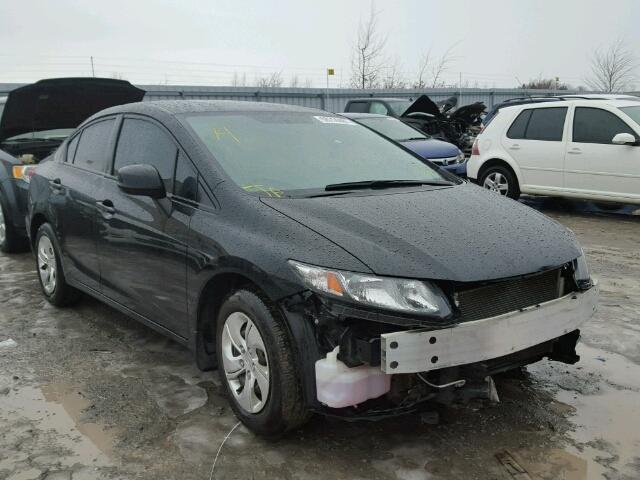 2HGFB2F49DH017814 - 2013 HONDA CIVIC LX BLACK photo 1