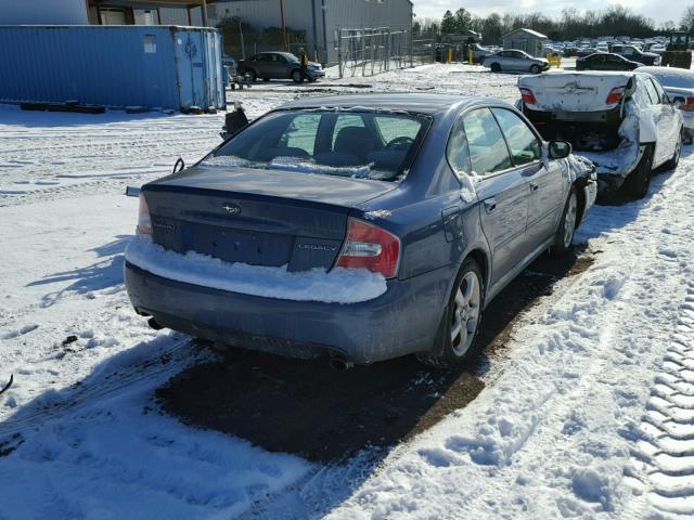 4S3BL626767220059 - 2006 SUBARU LEGACY 2.5 BLUE photo 4