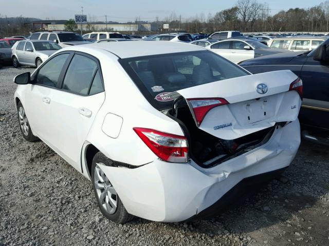 2T1BURHE9FC372629 - 2015 TOYOTA COROLLA L WHITE photo 3