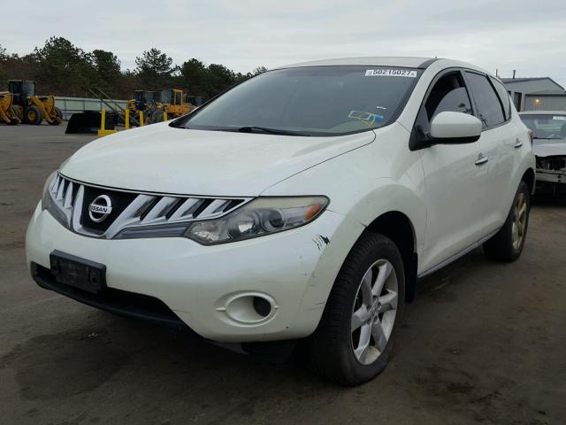 JN8AZ18WX9W125921 - 2009 NISSAN MURANO S WHITE photo 2