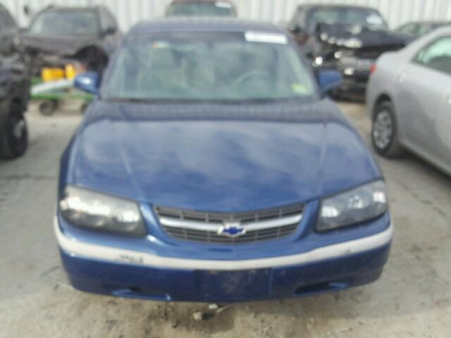 2G1WF52E249191648 - 2004 CHEVROLET IMPALA BLUE photo 9