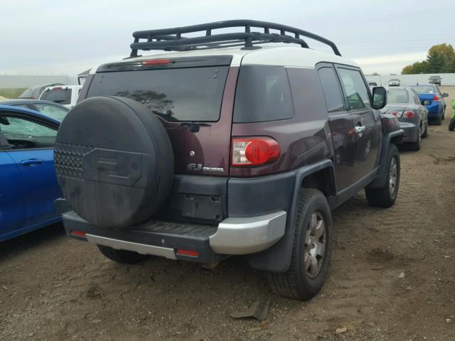 JTEBU11F470006332 - 2007 TOYOTA FJ CRUISER MAROON photo 4