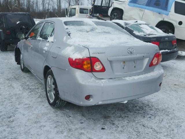 2T1BU40E89C103492 - 2009 TOYOTA COROLLA BA SILVER photo 3