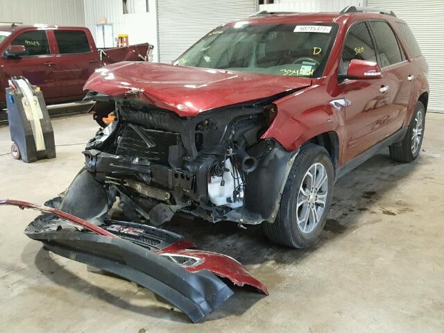 1GKKRSKD5EJ334461 - 2014 GMC ACADIA SLT RED photo 2