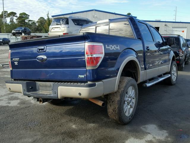 1FTFW1EV9AFD38806 - 2010 FORD F150 SUPER BLUE photo 4