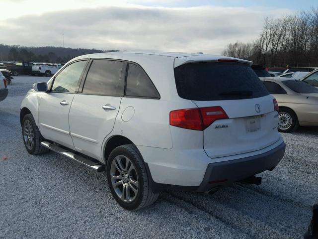 2HNYD28438H546089 - 2008 ACURA MDX TECHNO WHITE photo 3