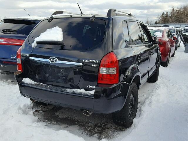 KM8JM72D68U900208 - 2008 HYUNDAI TUCSON GL BLACK photo 4