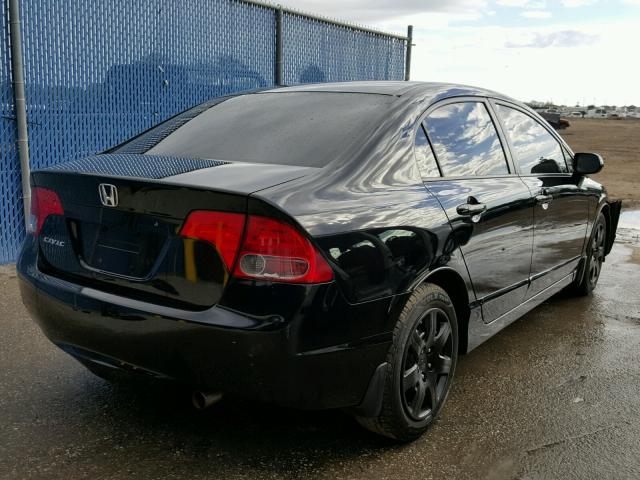 JHMFA16567S005359 - 2007 HONDA CIVIC LX BLACK photo 4