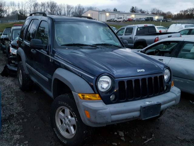 1J4GL48K76W119800 - 2006 JEEP LIBERTY SP BLUE photo 1