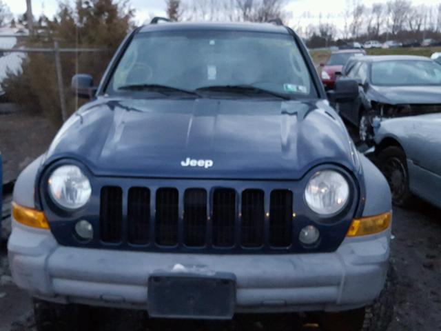 1J4GL48K76W119800 - 2006 JEEP LIBERTY SP BLUE photo 9
