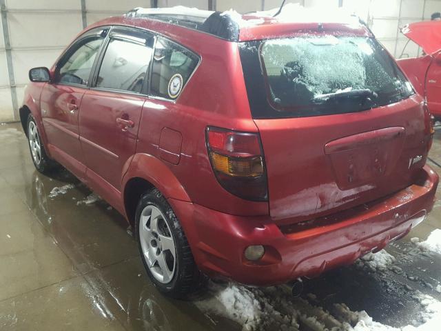 5Y2SL63895Z428673 - 2005 PONTIAC VIBE RED photo 3