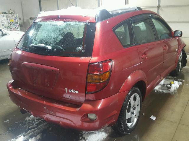 5Y2SL63895Z428673 - 2005 PONTIAC VIBE RED photo 4