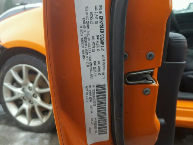 1C3CDFBA2DD290139 - 2013 DODGE DART SXT ORANGE photo 10