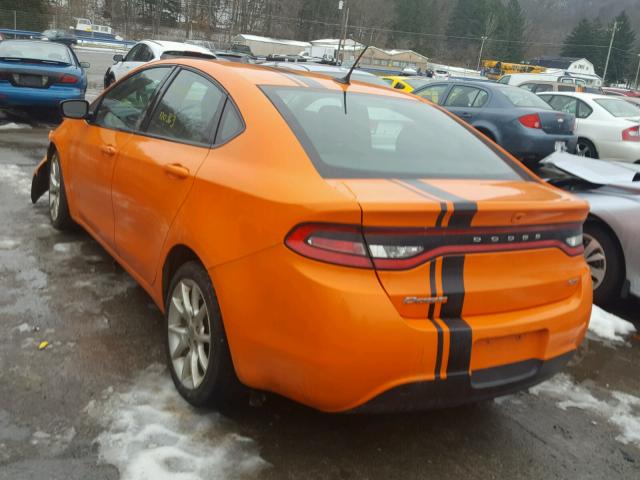 1C3CDFBA2DD290139 - 2013 DODGE DART SXT ORANGE photo 3