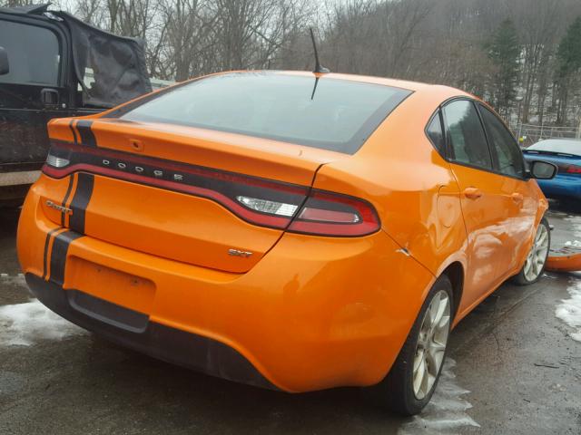 1C3CDFBA2DD290139 - 2013 DODGE DART SXT ORANGE photo 4