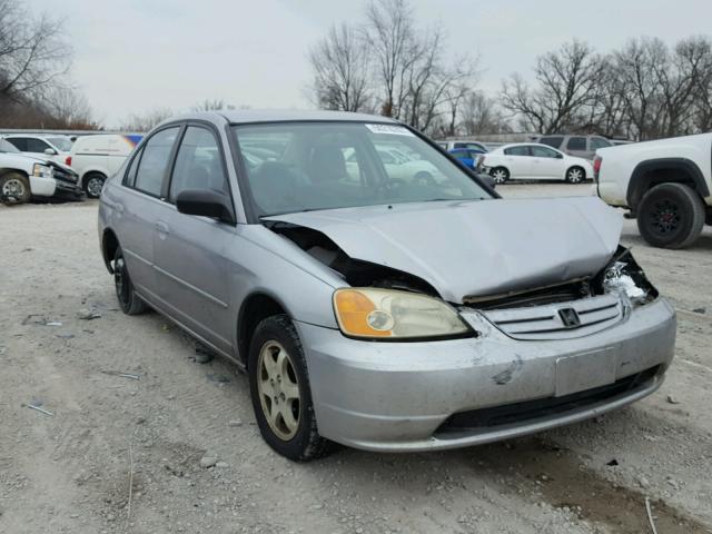 1HGES15542L048159 - 2002 HONDA CIVIC LX SILVER photo 1