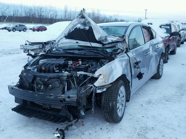 3N1AB7AP5HY319272 - 2017 NISSAN SENTRA S SILVER photo 2