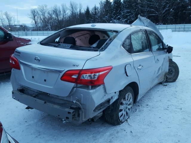 3N1AB7AP5HY319272 - 2017 NISSAN SENTRA S SILVER photo 4