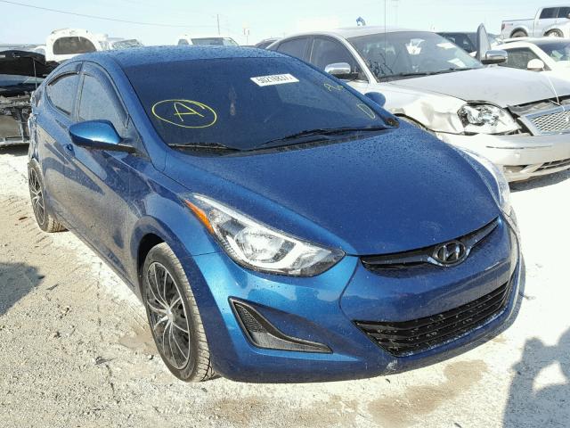 KMHDH4AE0EU212937 - 2014 HYUNDAI ELANTRA SE BLUE photo 1