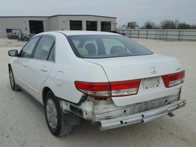 3HGCM56354G711891 - 2004 HONDA ACCORD LX WHITE photo 3