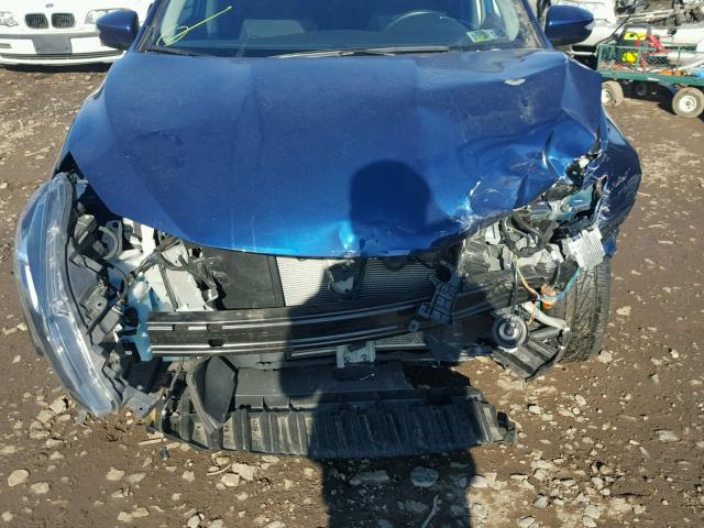 3N1AB7AP5GY225553 - 2016 NISSAN SENTRA S BLUE photo 7