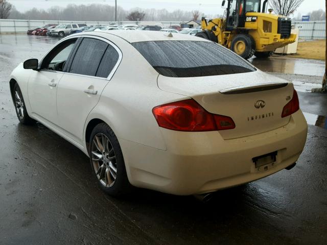 JNKBV61E97M708787 - 2007 INFINITI G35 WHITE photo 3