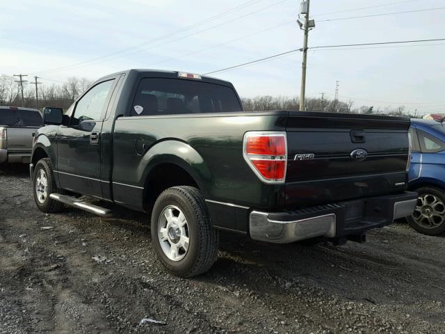 1FTMF1CMXDFC84938 - 2013 FORD F150 GREEN photo 3