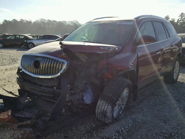 5GALRBED1AJ116492 - 2010 BUICK ENCLAVE CX MAROON photo 2