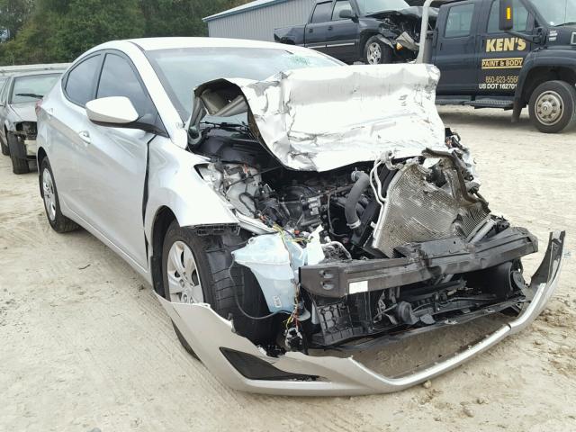 5NPDH4AE7GH796786 - 2016 HYUNDAI ELANTRA SE SILVER photo 1