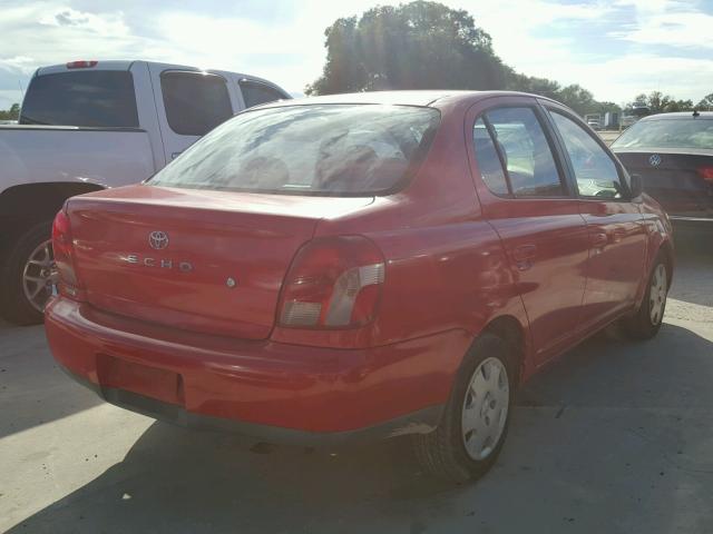 JTDBT123020256770 - 2002 TOYOTA ECHO RED photo 4