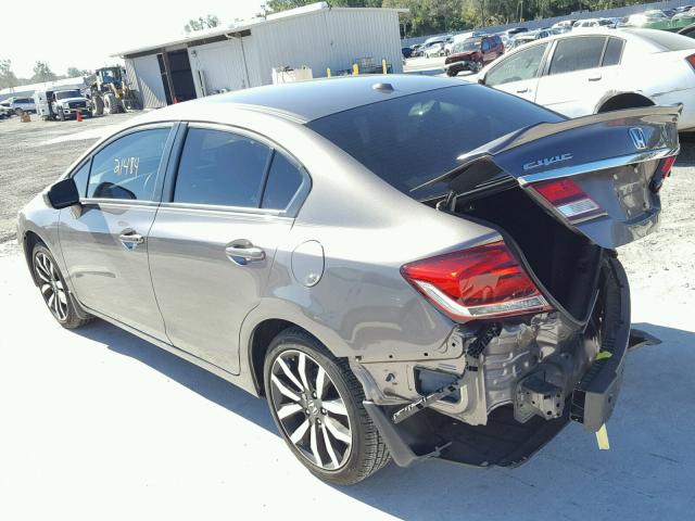 19XFB2F97FE011454 - 2015 HONDA CIVIC EXL GRAY photo 3