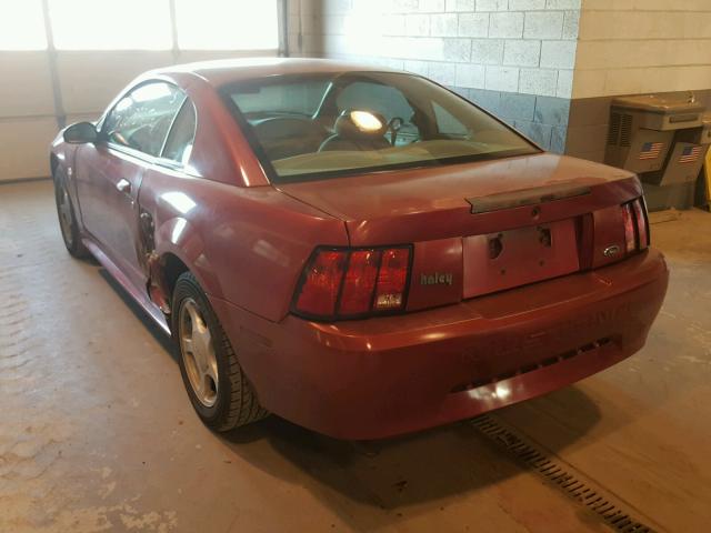 1FAFP40644F210529 - 2004 FORD MUSTANG RED photo 3