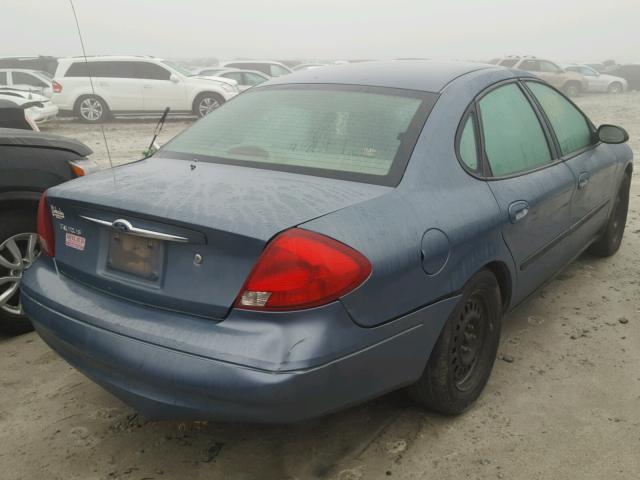 1FAFP52U71A143290 - 2001 FORD TAURUS LX BLUE photo 4