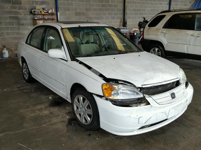 1HGES267X3L030241 - 2003 HONDA CIVIC EX WHITE photo 1