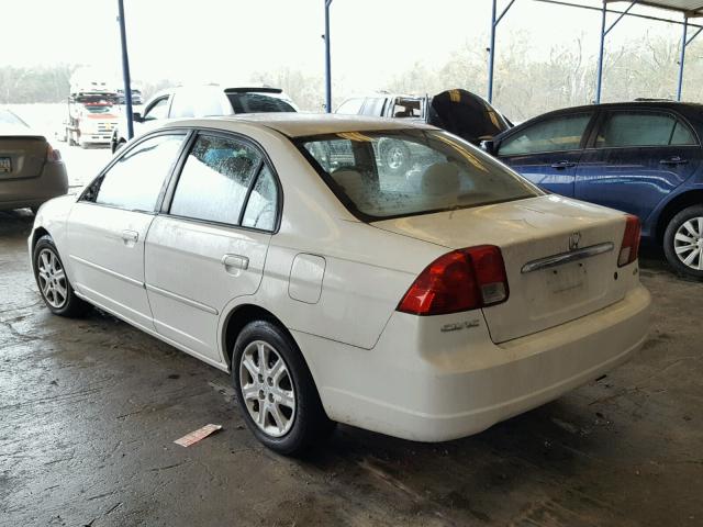 1HGES267X3L030241 - 2003 HONDA CIVIC EX WHITE photo 3