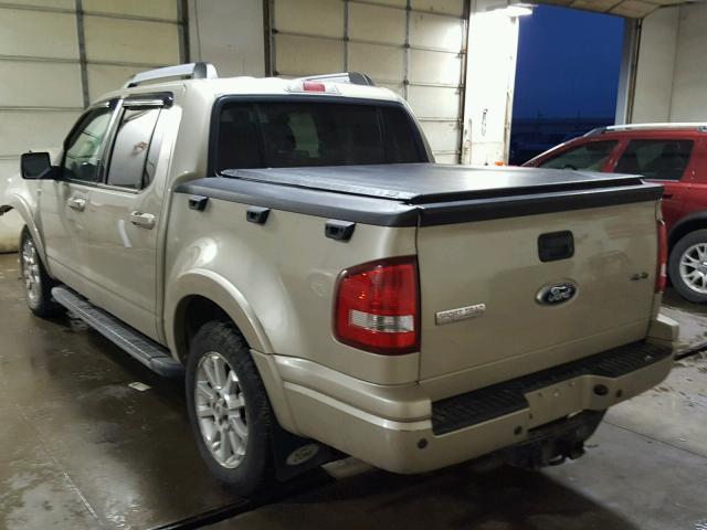 1FMEU53847UB11903 - 2007 FORD EXPLORER S TAN photo 3