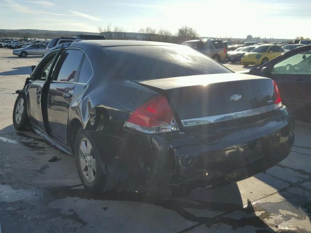 2G1WT57K091259796 - 2009 CHEVROLET IMPALA 1LT BLACK photo 3