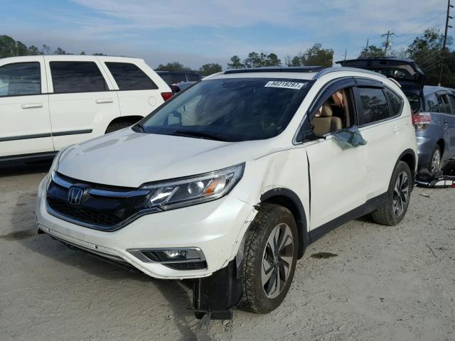 5J6RM4H93FL081342 - 2015 HONDA CR-V TOURI WHITE photo 2