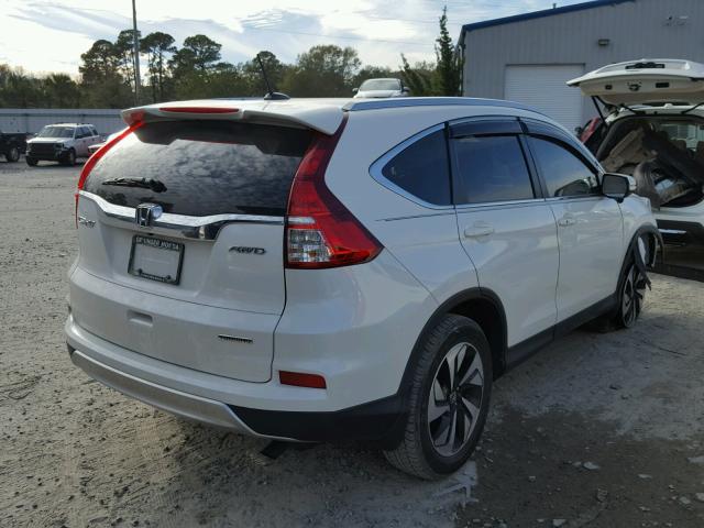 5J6RM4H93FL081342 - 2015 HONDA CR-V TOURI WHITE photo 4