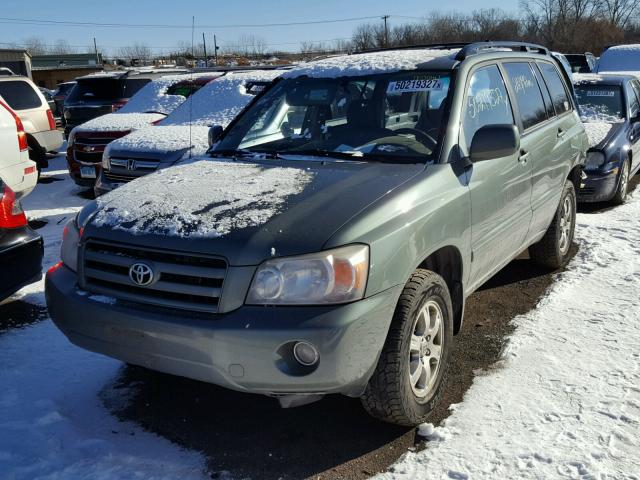 JTEEP21A560158827 - 2006 TOYOTA HIGHLANDER GREEN photo 2