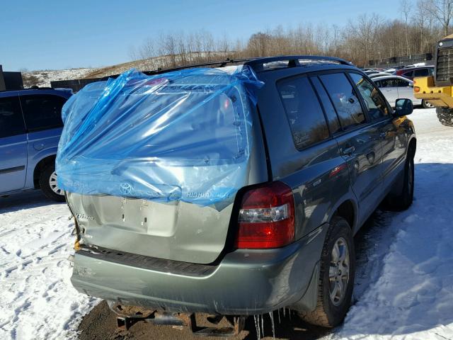 JTEEP21A560158827 - 2006 TOYOTA HIGHLANDER GREEN photo 4