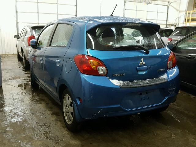 ML32A4HJ7FH038669 - 2015 MITSUBISHI MIRAGE ES BLUE photo 3