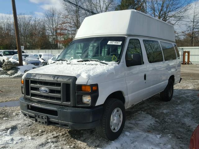 1FTNS24L08DB59878 - 2008 FORD ECONOLINE WHITE photo 2