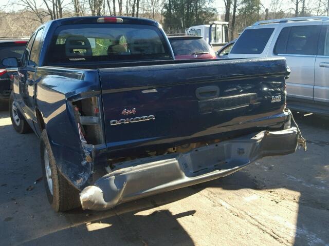 1D7HE28N45S187311 - 2005 DODGE DAKOTA QUA BLUE photo 9